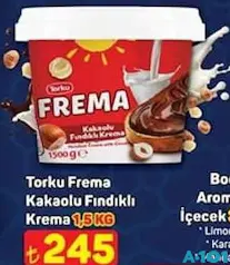 TORKU FREMA KAKAOLU FINDIK KREMASI 1,5 KG fiyat ve kampanya bilgisi